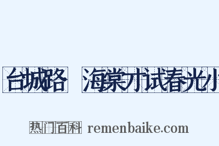 台城路·海棠才试春光小是什么意思的图片